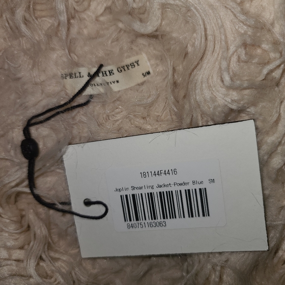 New spell designs joplin jacket shearling S/M blue - Picture 15 of 16